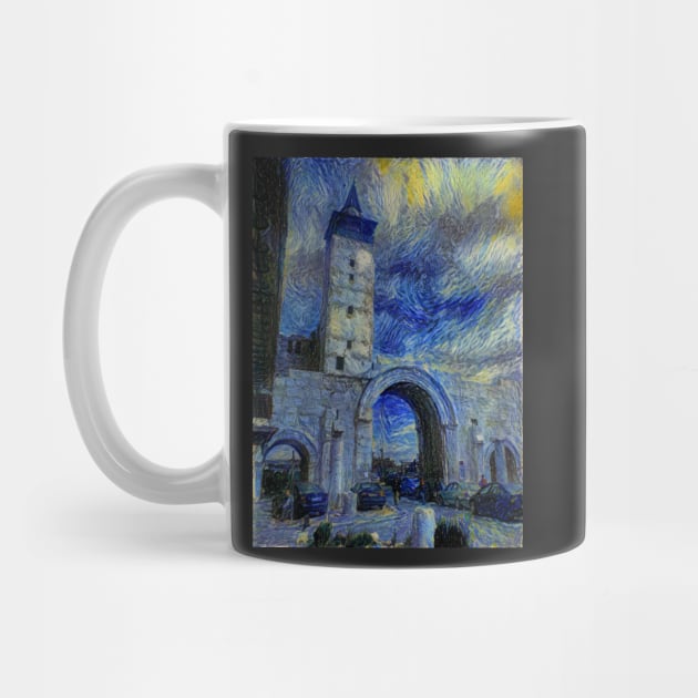Bab Sharqi of Damascus - Van Gogh's Starry Night Style by Homsalgia